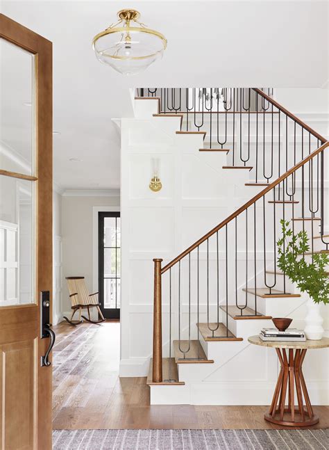 decorated designed  entryway   portland project house design staircase
