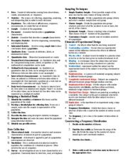 test  cheat sheet data consist  information coming  observations