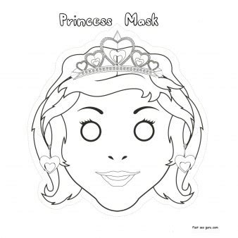 printable cut  princess mask coloring  mask  kids coloring