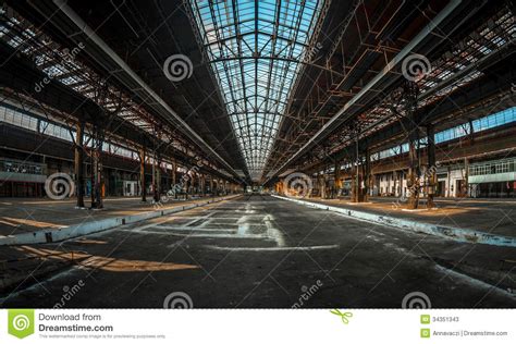 large industrial interior stock image image  rusty