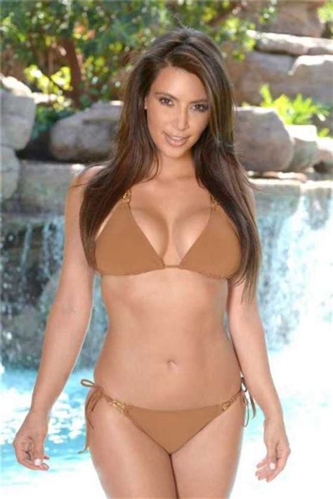 Retro Bikini Kim Kardashian Wears “brown Bikini” At Miami