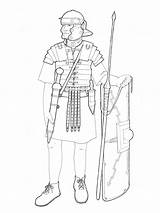Soldiers Legionary Romans Kleurplaat Romani Giulio Cesare sketch template
