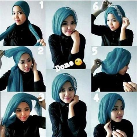 menutup dada tutorial hijab pashmina simple  remaja  stylish