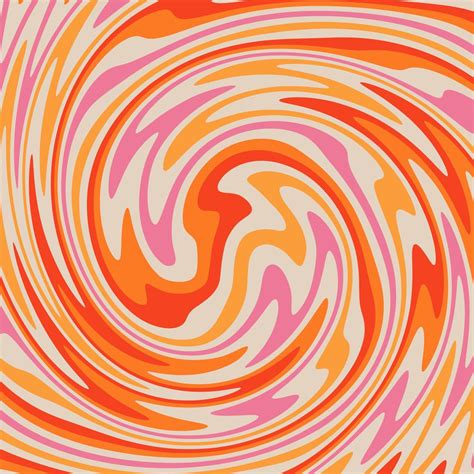 retro swirl color abstract art print  trajeado  small hippie wallpaper retro