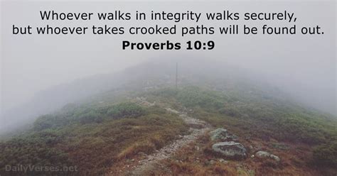Proverbs 10 9 Bible Verse Of The Day
