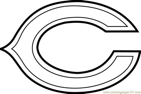 chicago bears logo coloring page  kids  nfl printable coloring