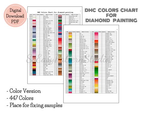 diamond painting  dmc color chart paint color idea vrogueco