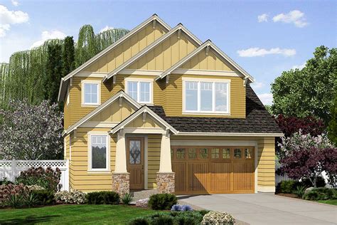 narrow lot craftsman home plan  architectural designs house plans