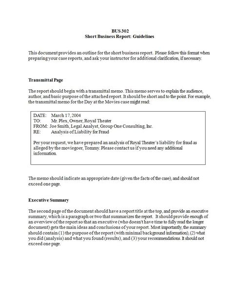 business report format  examples ms word pages google docs  examples