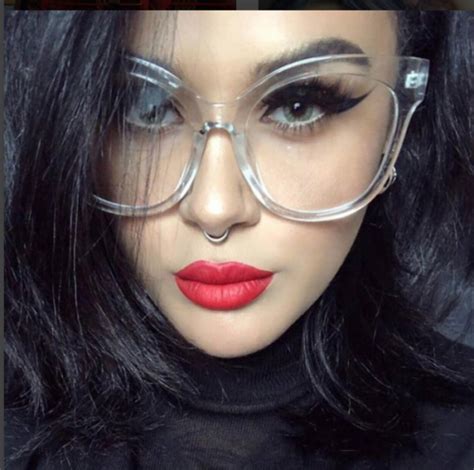 black oversized cat eye designer style glasses bella valentina la
