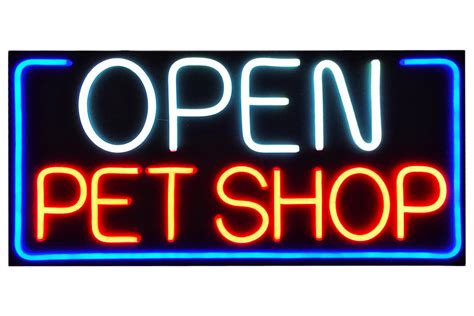 led open pet shop bz  sign