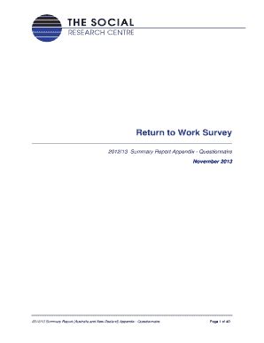 fillable  return  work survey fax email print pdffiller