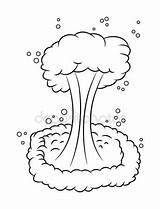 Explosion Nuclear Mushroom Cloud Getdrawings Drawing sketch template