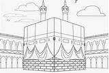 Miraj Wal Isra Mosque Kabah sketch template