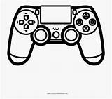 Controller Ps4 Coloring Game Clipart Clipartkey sketch template