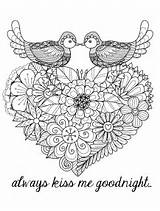 Coloring Pages Valentines Adult Valentine Printable Adults Heart Moeilijk Kleurplaten Birds Paisley Hearts Flower Colouring Color Zentangle Detailed Voor Abstract sketch template