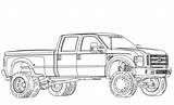 Ford F350 Coloring Dually Lifted Pages Printable Pickup Trucks sketch template