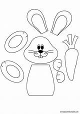 Coniglio Sagoma Pasqua Pasquale Pasquali Lavoretti Salvato Artigianato sketch template