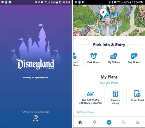 disneyland app screens theme park mouse