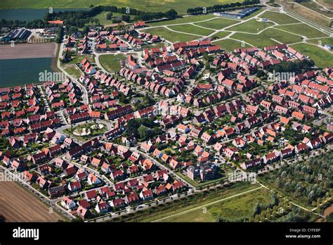 netherlands helmond residential district called brandevoort aerial stock photo alamy