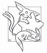Coloring Espeon Pages Umbreon Pokemon Fluna Lineart Star Getcolorings Printable Getdrawings Color Deviantart sketch template