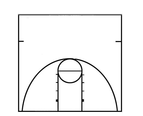 basketball court blank clipart
