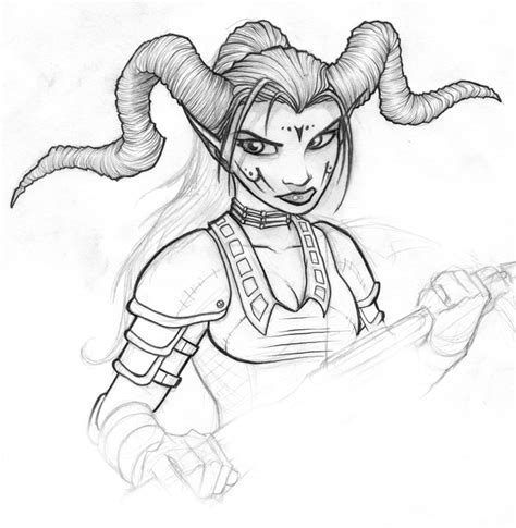 Demon Girl Sketch By Genesis On Deviantart