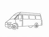 Camionnette Transportation Transporte Dibujo Coloriages Minivan Kb sketch template