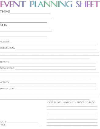 event planning sheet event planning sheet event planning forms