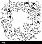 Colorare Ghirlanda Blumenkranz Ausmalen Cornice Bambini Cornici Wreath Disegni Hellokids Coloring sketch template