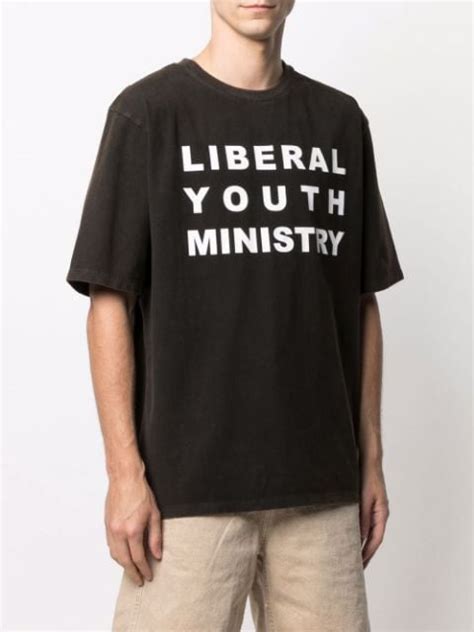 liberal youth ministry t shirt mit logo print farfetch