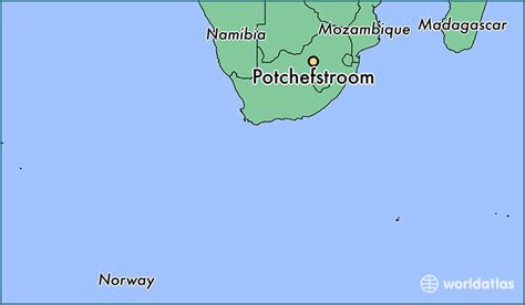 potchefstroom south africa potchefstroom north west map worldatlascom