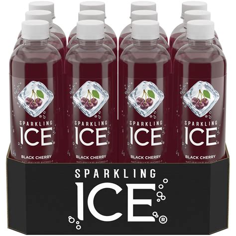 sparkling ice naturally flavored sparkling water black cherry  fl