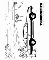 Coloring Pages Cars Thunderbird Ford Automobiles 1983 sketch template