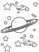 Saturn Saturno Planeta Comet Espacial Asteroid Moons Nave sketch template