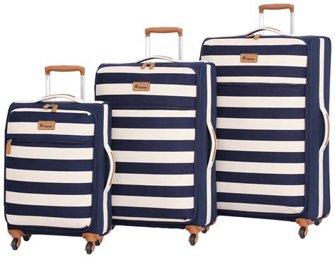luggage lightweight large  wheel suitcase nautical