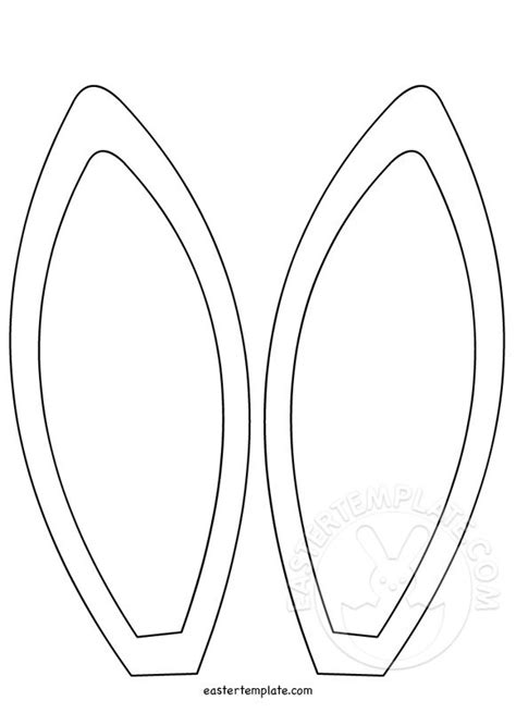 bunny ears template coloring page easter template
