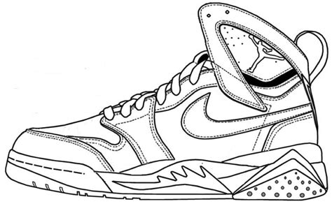 sneaker coloring pages coloring home