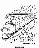 Train Coloring Pages Passenger Getcolorings Inspiring sketch template