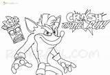 Crash Bandicoot Raskrasil Printable sketch template