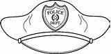 Hat Police Coloring Officer Printable Template Craft Pages Clipart Clip Kids Hats Printables Daycoloring Cop sketch template
