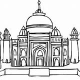Taj Mahal Mughal Coloring Drawing Jahan Shah Netart Cartoon Emperor Getdrawings sketch template