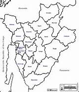 Burundi Map Outline Maps Provinces Names Color Africa sketch template