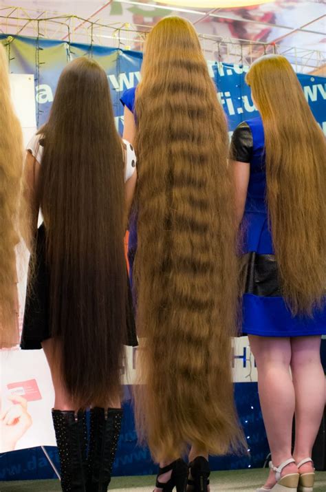 Long Hair Girl Shows Off Her Floor Length Hair Girls With