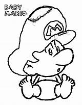Coloring Mario Baby Pages Luigi Popular sketch template