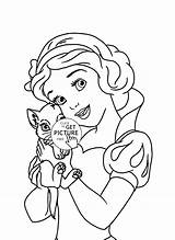 Coloring Pages Belle Princess Disney Cat Baby Girls Printable Color Stress Kids Sheets Sam Drawing Printables Cartoon раскраски Book Print sketch template