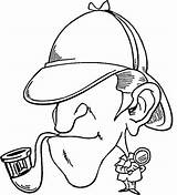 Sherlock Holmes Pipe Coloring Pages Dessin Coloriage Printable Colorier Drawing Bbc Detective Supercoloring Color Clipart sketch template
