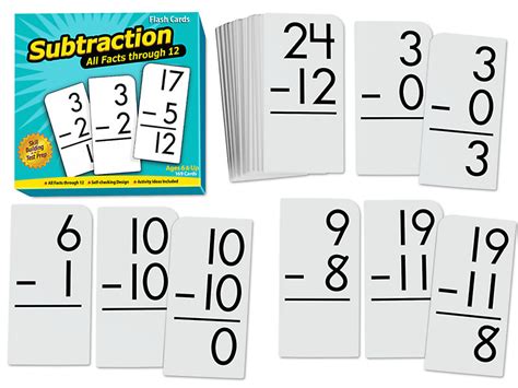 subtraction  facts   flash cards  lakeshore learning