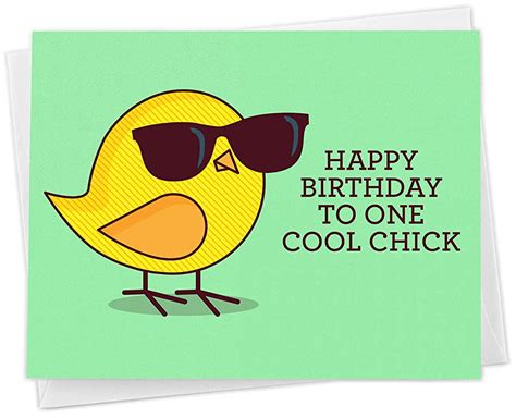 funny birthday card for her “happy birthday to one cool