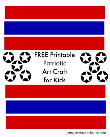 patriotic printables easy kids craft  celebrate america